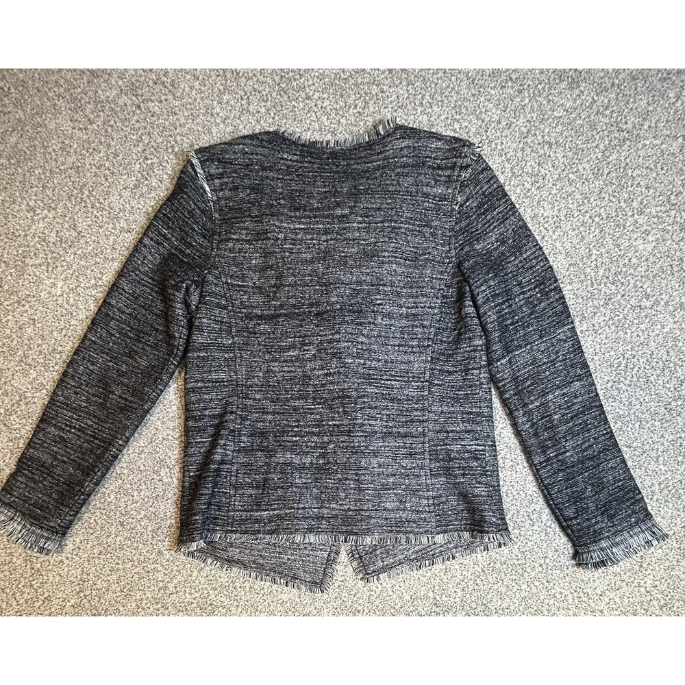 Banana Republic Women's Tweed Blazer Jacket M Grey - Picture 10 of 11
